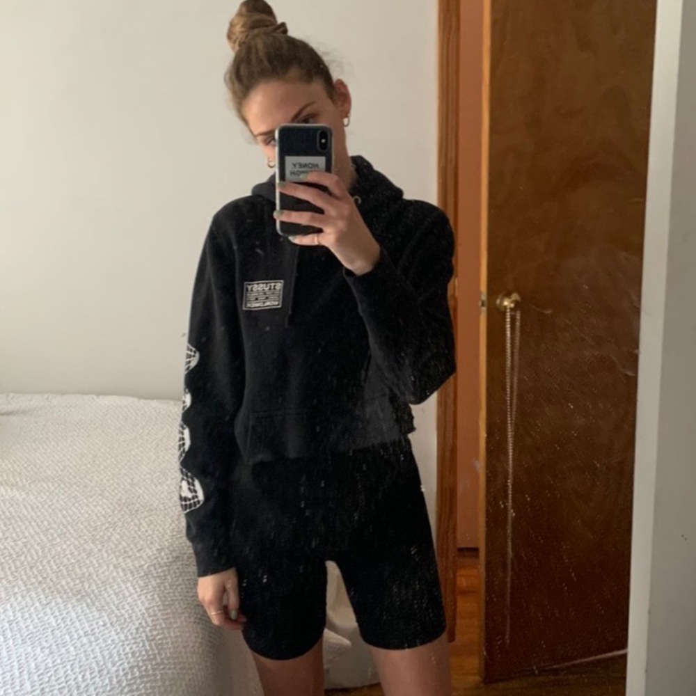 Stussy cropped hoodie sweatshirt